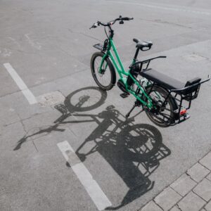 Veloe Multi Cargo Bike in a car park